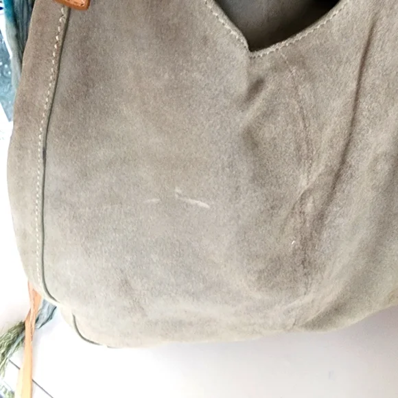 Lucky Brand Idah Suede Hobo Sage Green - Picture 5 of 10